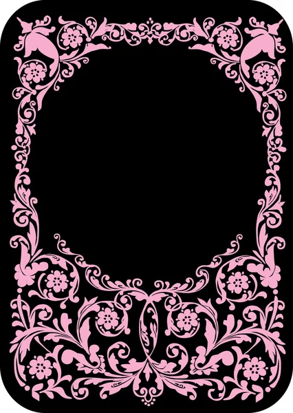 Illustrazione cornice rotonda rosa — Vettoriale Stock