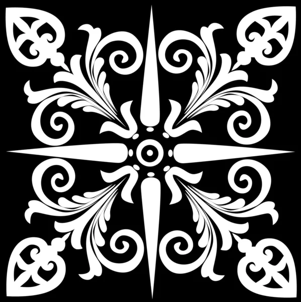 白の正方形の抽象的な装飾 — ストックベクタ