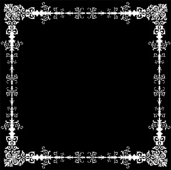Weiß gekrümmter quadratischer Rahmen — Stockvektor