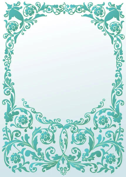 Décoration de cadre bleu clair — Image vectorielle