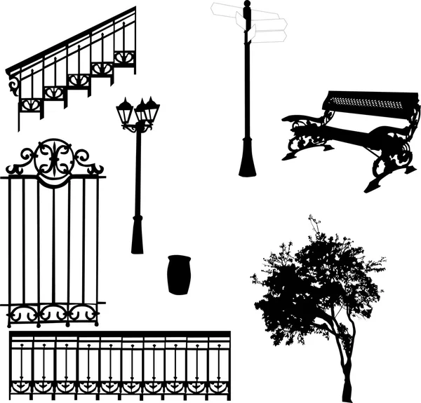 Элементы парка со стрелками — стоковый вектор