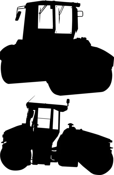 Deux silhouettes à rouleaux — Image vectorielle