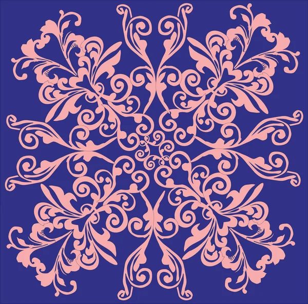 Decoración rosa sobre lila — Vector de stock