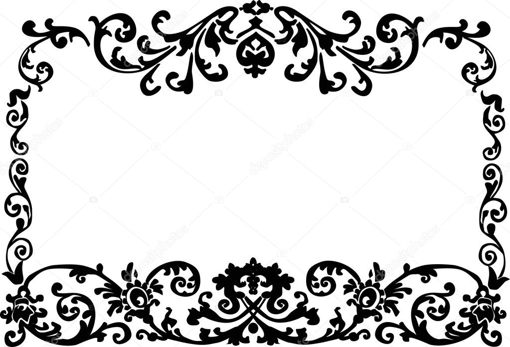gorizontal curled black frame