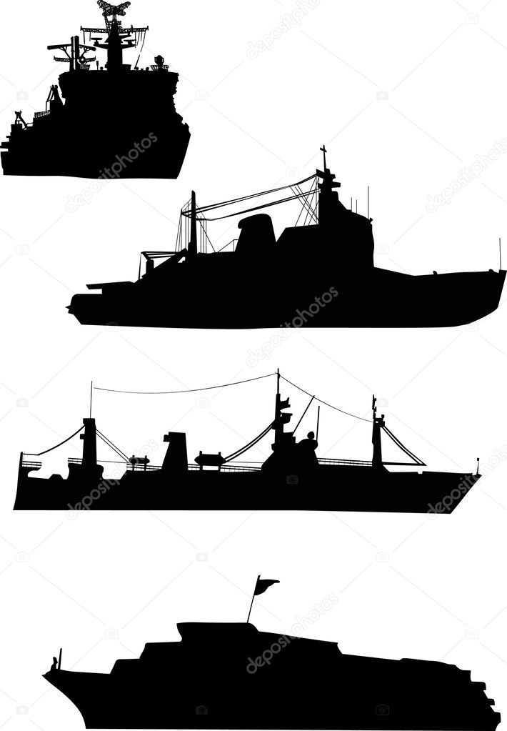 four ship silhouette collection