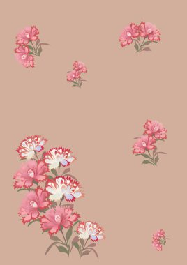 pink carnations illustration clipart