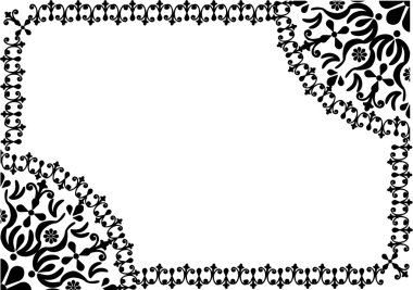 simple black conventionalized frame clipart