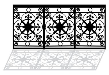 fence with shadow clipart