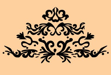 black simple design on brown clipart