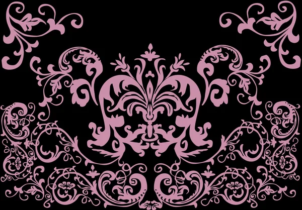 暗いピンク対称パターン — ストックベクタ