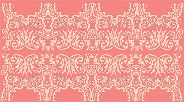 Pink curled symmetrical strip — Stock Vector