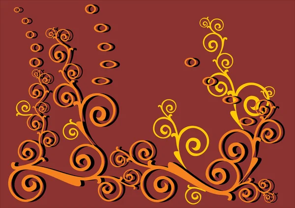 茶色の抽象的な装飾 — ストックベクタ
