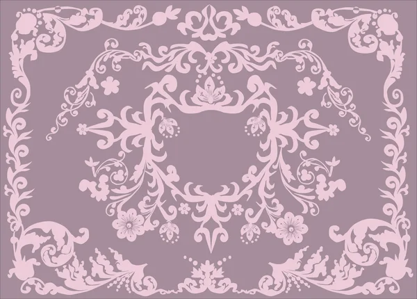 暗い部分と明るいピンク カール デザイン — ストックベクタ