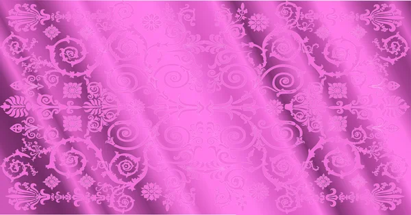 Roze ontworpen curl achtergrond — Stockvector