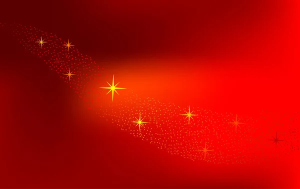 红色背景与点和星星 — 图库矢量图片