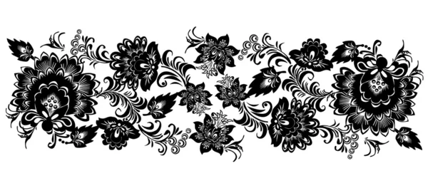 Noir bande de fleur différente — Image vectorielle