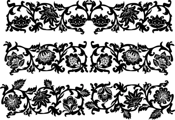Ilustración con tres rayas negras — Archivo Imágenes Vectoriales