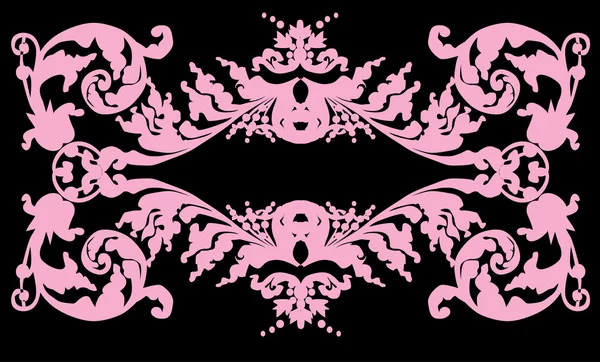 Pink horizontal floral pattern — Stock Vector