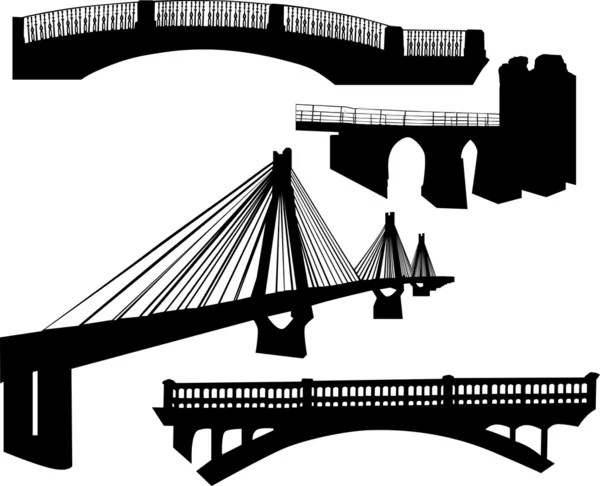Collection de quatre ponts — Image vectorielle
