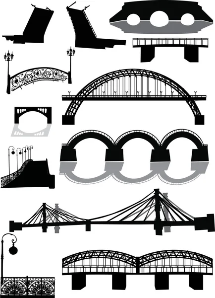 Одиннадцать мостов — стоковый вектор