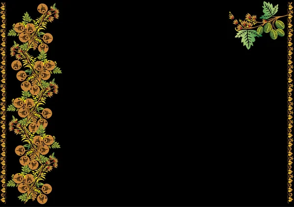 Décoration de baies brunes — Image vectorielle