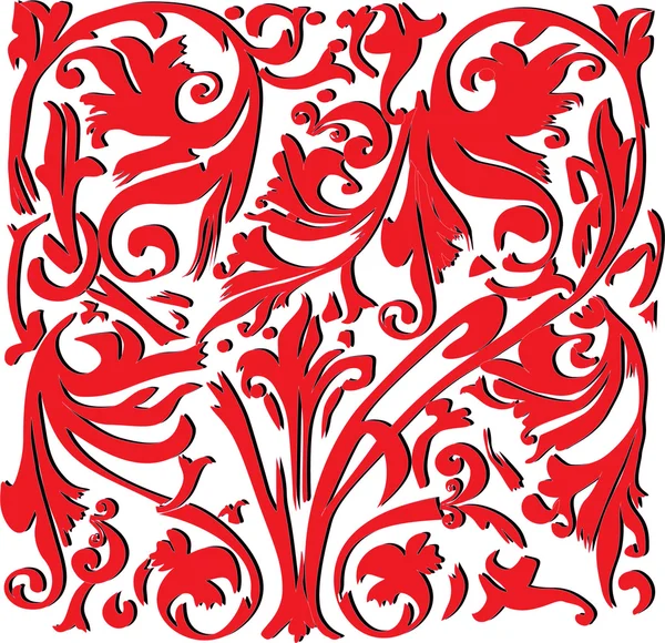 Fond abstrait rouge et blanc — Image vectorielle