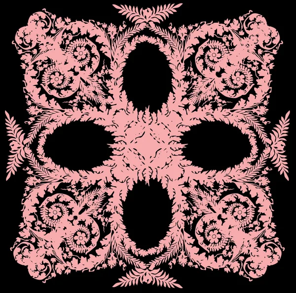Carré fleur rose — Image vectorielle