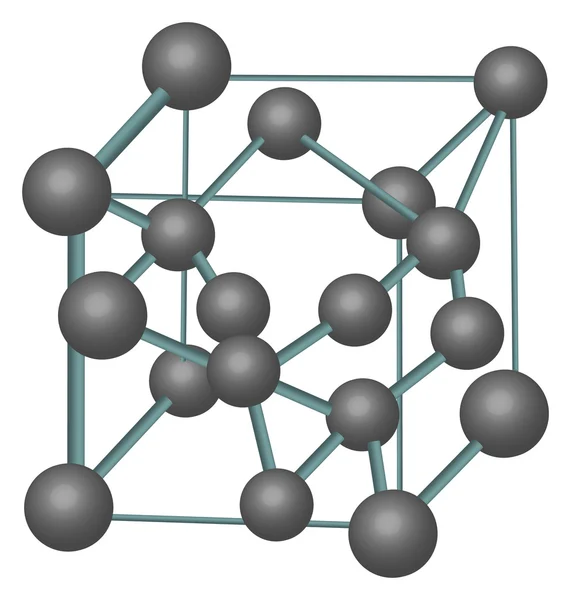 stock vector diamond crystal structure illustration