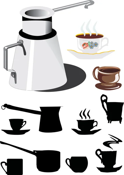 Naczynia do kawy — Wektor stockowy