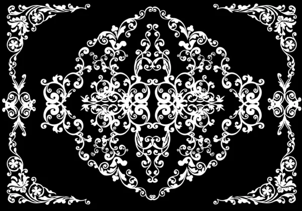 Décoration gorizontale blanche avec serrures — Image vectorielle