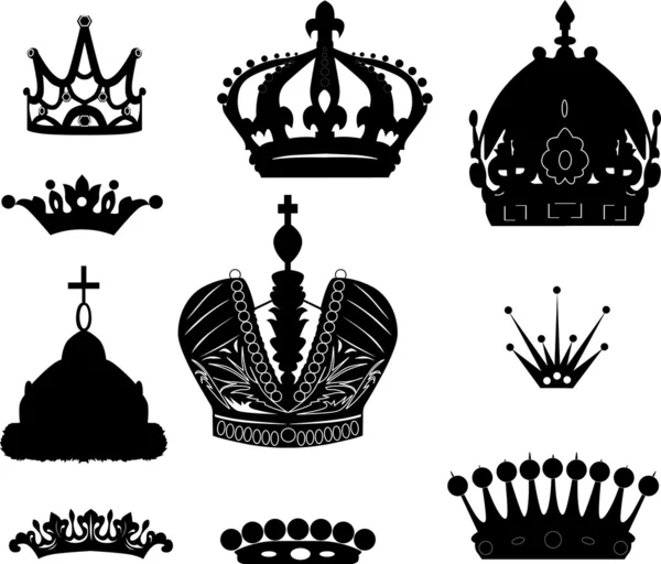 Колекція з десяти корон — стоковий вектор