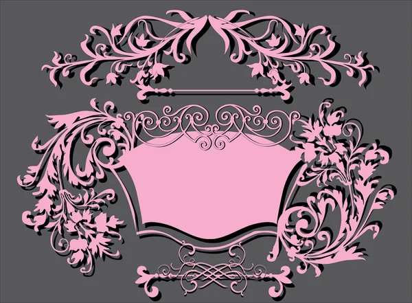 カールとピンクの空白タブレット — ストックベクタ