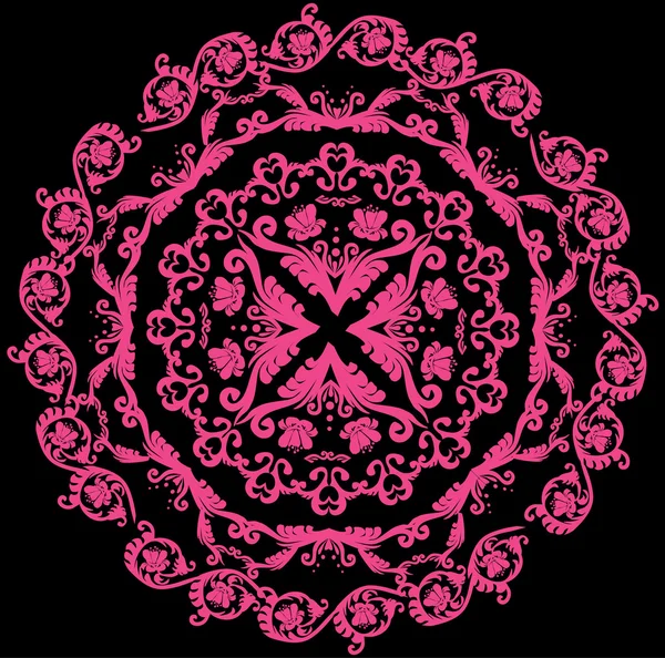 Wzór różowy kolor koło — Wektor stockowy