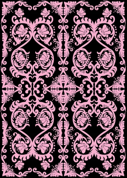 Backgrund mit rosa floralen Elementen — Stockvektor