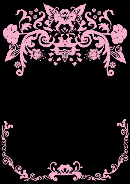 Two part pink frame — Stock Vector