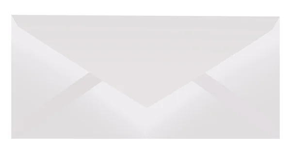 Envelope cinzento isolado sobre branco — Vetor de Stock