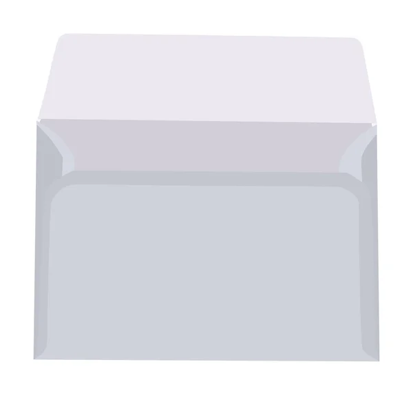 Enveloppe grise ouverte — Image vectorielle