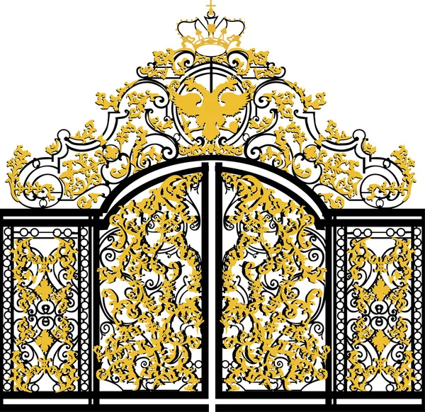 Золотые ворота с орлом — стоковый вектор