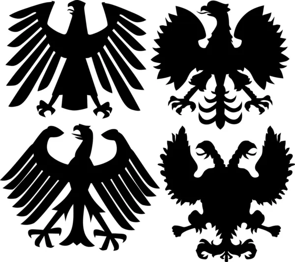 Heraldiska eagles samling — Stock vektor