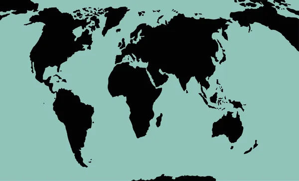 Silueta mapu země na modré — Stockový vektor