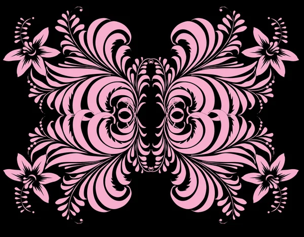 4 花ピンクのデザイン — ストックベクタ