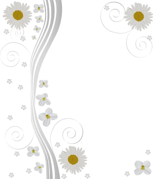 Soyut çiçek tasarım chamomiles ile — Stok Vektör