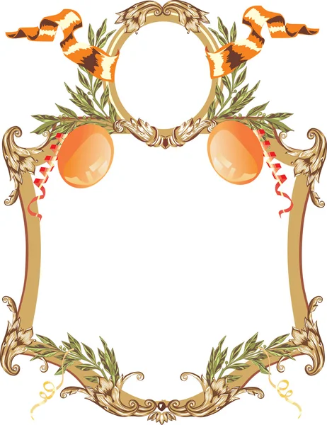 Decorated frame with laurel branches — Stock Vector