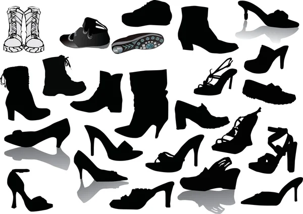 Ensemble de chaussures — Image vectorielle