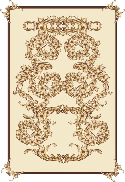 Decoración marrón en el marco — Archivo Imágenes Vectoriales