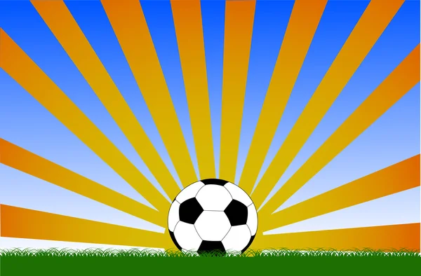 ボールと明るい太陽の下 — ストックベクタ