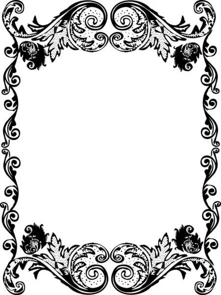 Illustration avec cadre floral — Image vectorielle