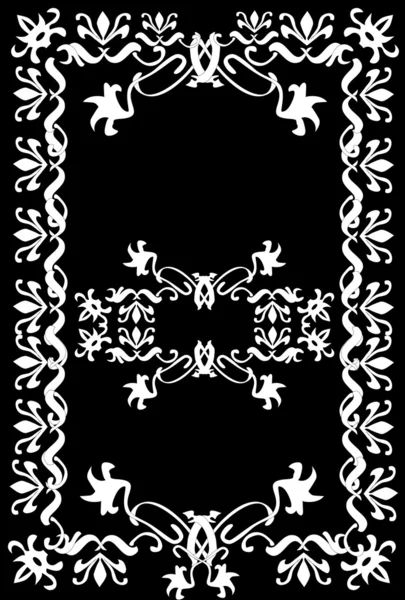 Weiß auf schwarzem einfachen Rahmen — Stockvektor