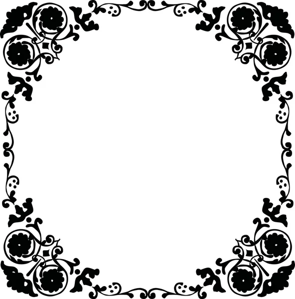 Noir cadre carré simple — Image vectorielle
