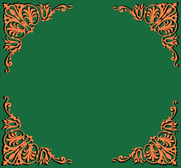Cadre rose simple sur vert — Image vectorielle